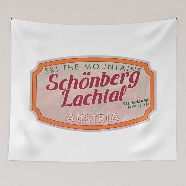 Item preview, Schönberg-Lachtal, Austria, Steiermark, Ski, textured skiing badge designed and sold by Wanderful-roads.