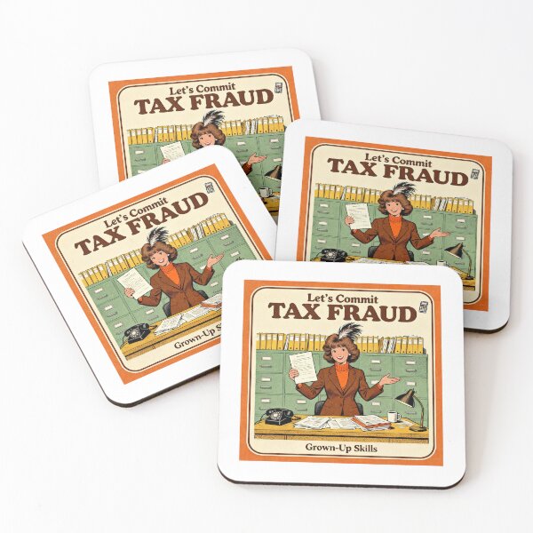 Item preview, Tax Fraud Parody - Retro 70s Dark Humor Art designed and sold by PictorialWhimsy.