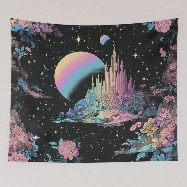 Item preview, celestial floral designed and sold by Moody Moon.