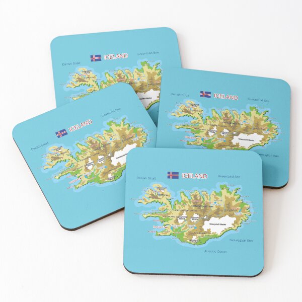Item preview, Iceland Geographic Map designed and sold by alijun.