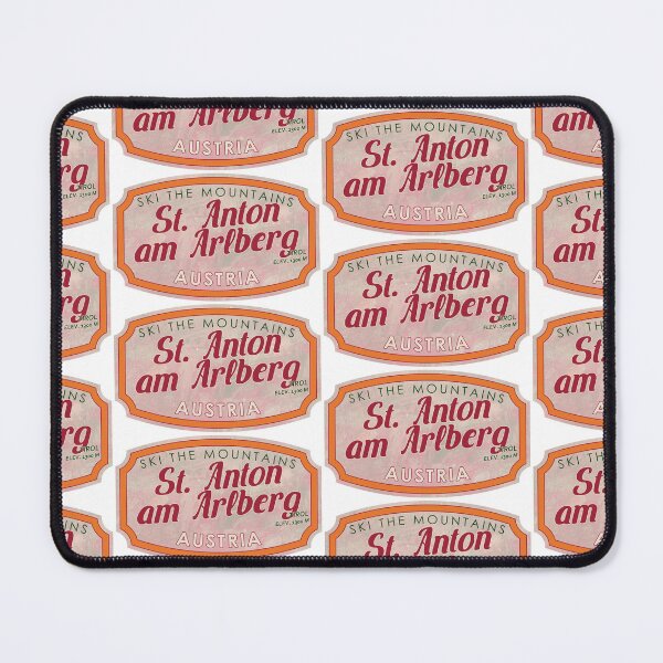 Item preview, St. Anton am Arlberg, Austria, Tirol, Ski, textured skiing badge designed and sold by Wanderful-roads.