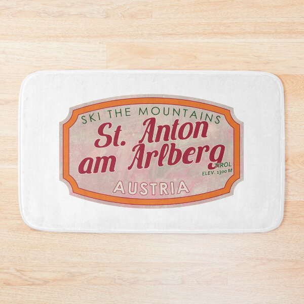 Item preview, St. Anton am Arlberg, Austria, Tirol, Ski, textured skiing badge designed and sold by Wanderful-roads.