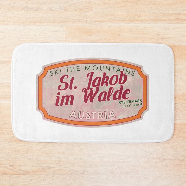 Item preview, St. Jakob im Walde, Austria, Steiermark, Ski, textured skiing badge designed and sold by Wanderful-roads.