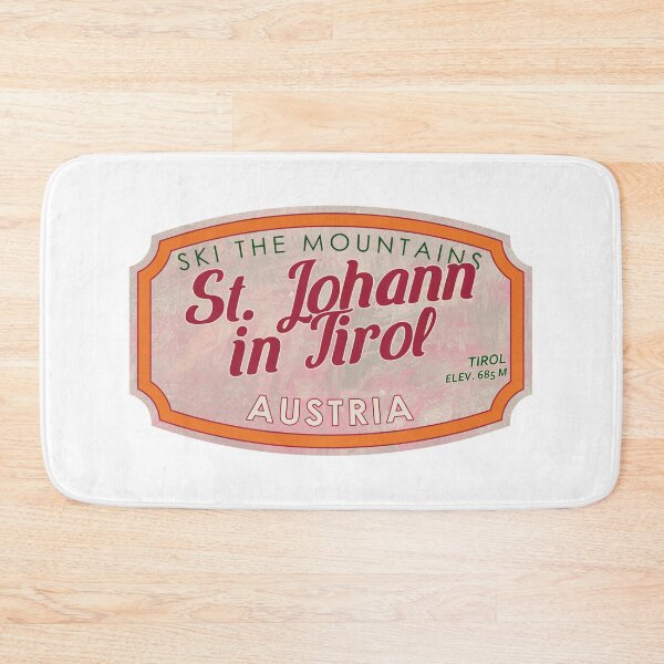 Item preview, St. Johann in Tirol, Austria, Tirol, Ski, textured skiing badge designed and sold by Wanderful-roads.