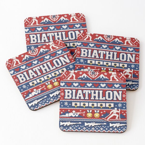Item preview, Biathlon winter sports knitting patterns shooting and cross-country skiing designed and sold by Mauswohn.