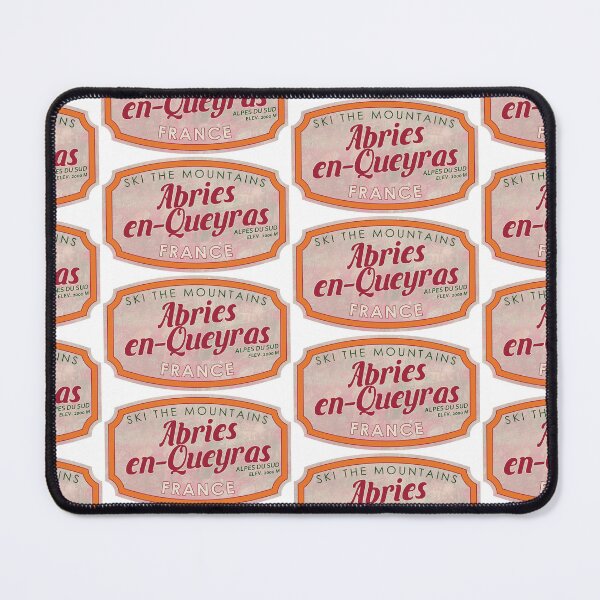 Item preview, Abriès-en-Queyras, France, Alpes du Sud, Ski, textured skiing badge designed and sold by Wanderful-roads.