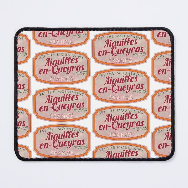 Item preview, Aiguilles-en-Queyras, France, Alpes du Sud, Ski, textured skiing badge designed and sold by Wanderful-roads.