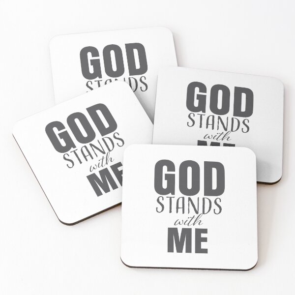 Item preview, God stands with Me – Christian Faith Typography T-Shirt Design designed and sold by CrossCrafted.