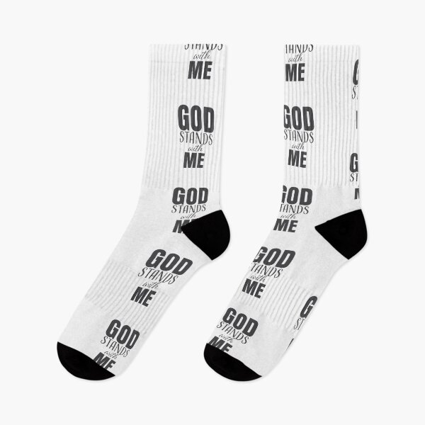 Item preview, God stands with Me – Christian Faith Typography T-Shirt Design designed and sold by CrossCrafted.