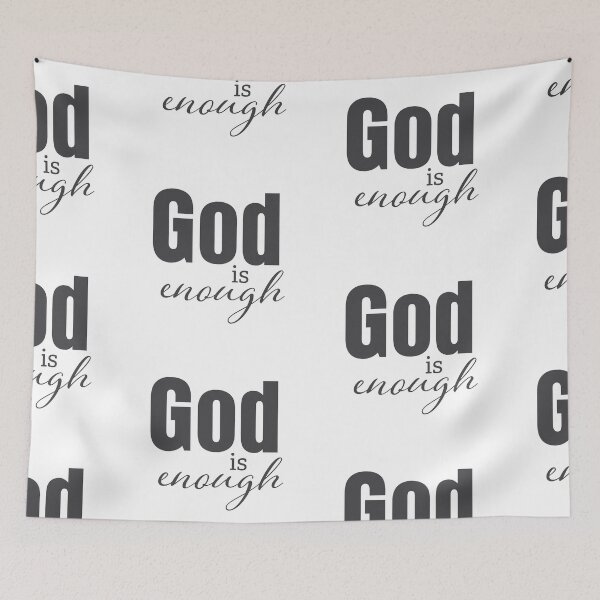 Item preview, God Is Enough – Christian Faith Typography T-Shirt Design designed and sold by CrossCrafted.