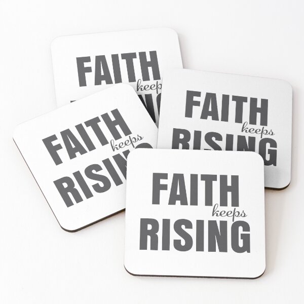 Item preview, Faith Keeps Rising – Christian Faith Typography T-Shirt Design designed and sold by CrossCrafted.