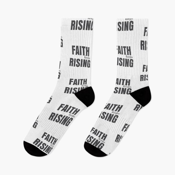 Item preview, Faith Keeps Rising – Christian Faith Typography T-Shirt Design designed and sold by CrossCrafted.