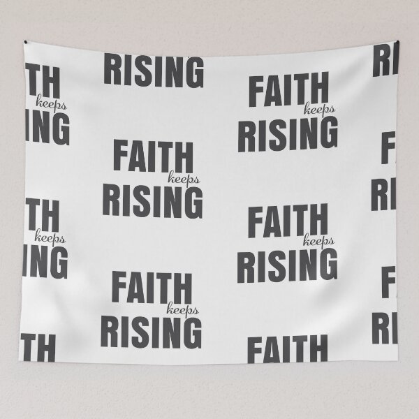 Item preview, Faith Keeps Rising – Christian Faith Typography T-Shirt Design designed and sold by CrossCrafted.