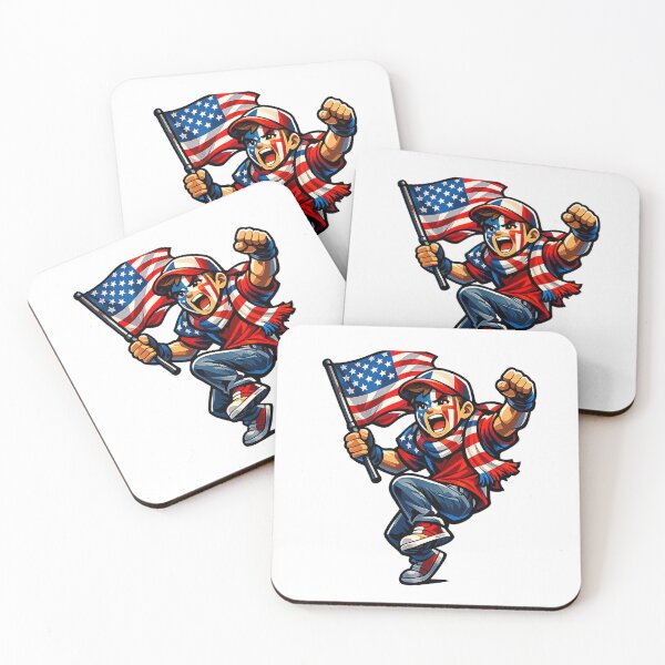 Item preview, USA World Cup 2026 Super Fan – Patriotic Soccer Supporter Illustration designed and sold by MirAgency.