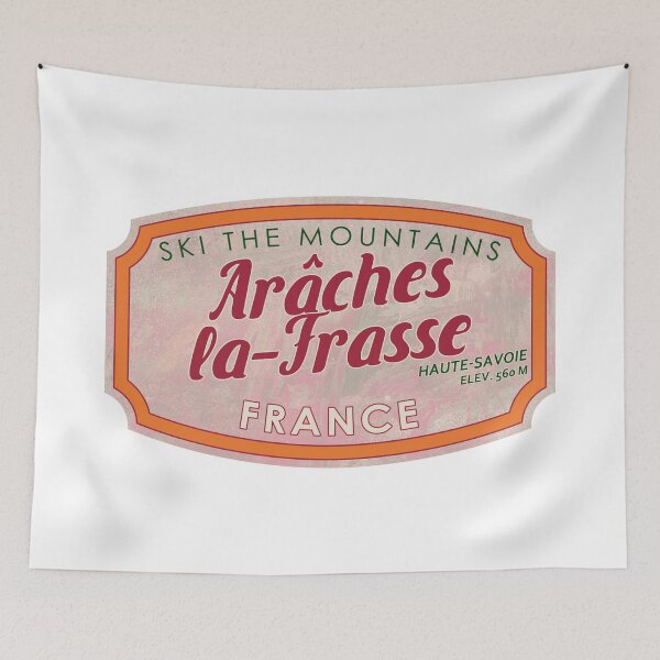 Item preview, Arâches-la-Frasse, France, Haute-Savoie, Ski, textured skiing badge designed and sold by Wanderful-roads.