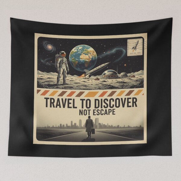 Item preview, Vintage Retro Space Exploration Motivational Poster Discover Universe designed and sold by Dariusz.K.