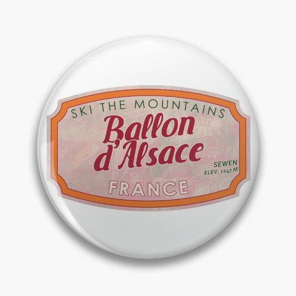 Item preview, Ballon d'Alsace, France, Sewen, Ski, textured skiing badge designed and sold by Wanderful-roads.