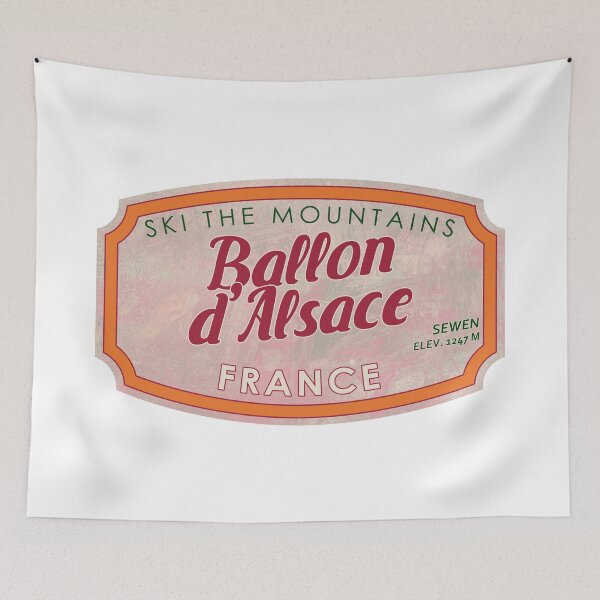 Item preview, Ballon d'Alsace, France, Sewen, Ski, textured skiing badge designed and sold by Wanderful-roads.
