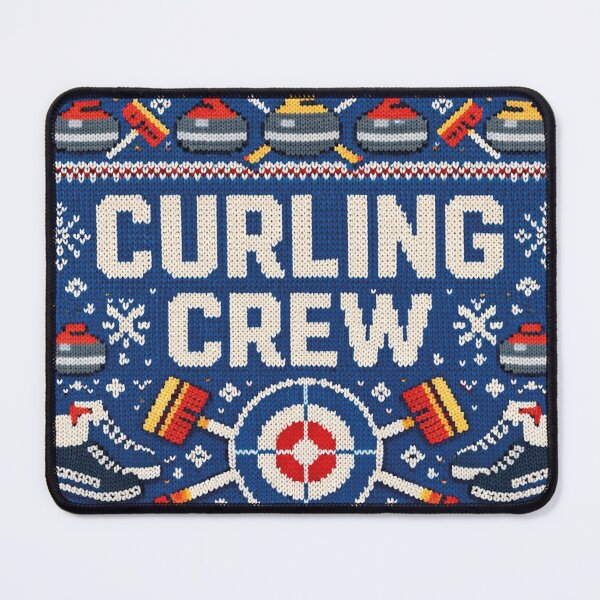 Item preview, Curling Crew Winter Sports Team Knitting Pattern Design designed and sold by Mauswohn.