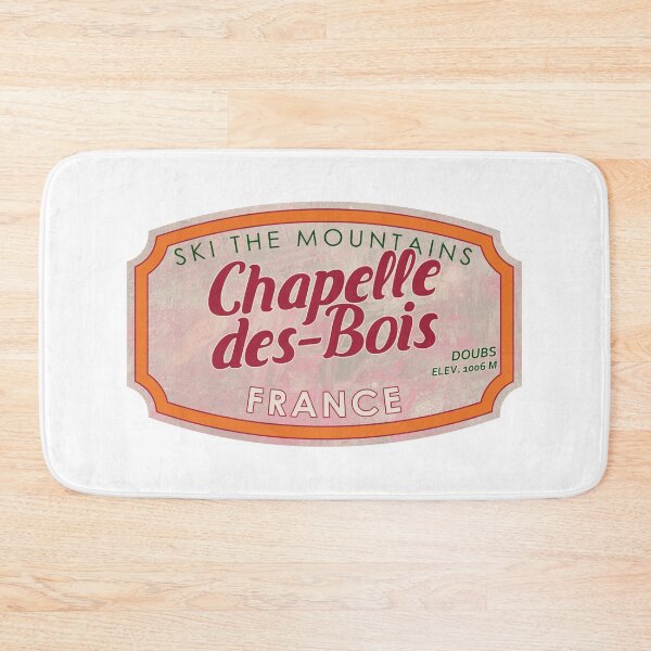 Item preview, Chapelle-des-Bois, France, Doubs, Ski, textured skiing badge designed and sold by Wanderful-roads.