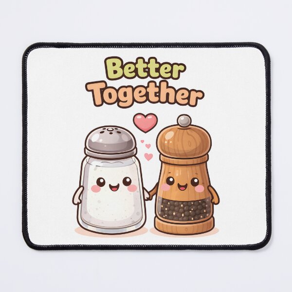 Item preview, Better Together Cute Salt and Pepper Cartoon Design. designed and sold by The-T-In-Retro.