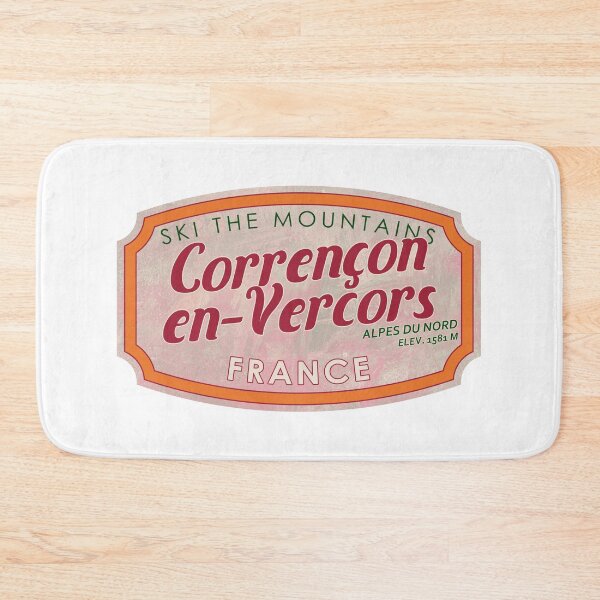 Item preview, Corrençon-en-Vercors, France, Alpes du Nord, Ski, textured skiing badge designed and sold by Wanderful-roads.