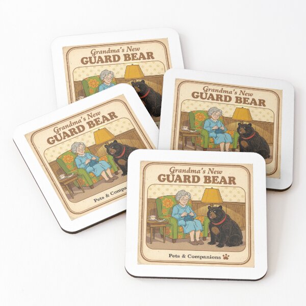 Item preview, Retro Bear Grandma Art - Funny 70s Vintage Style designed and sold by PictorialWhimsy.
