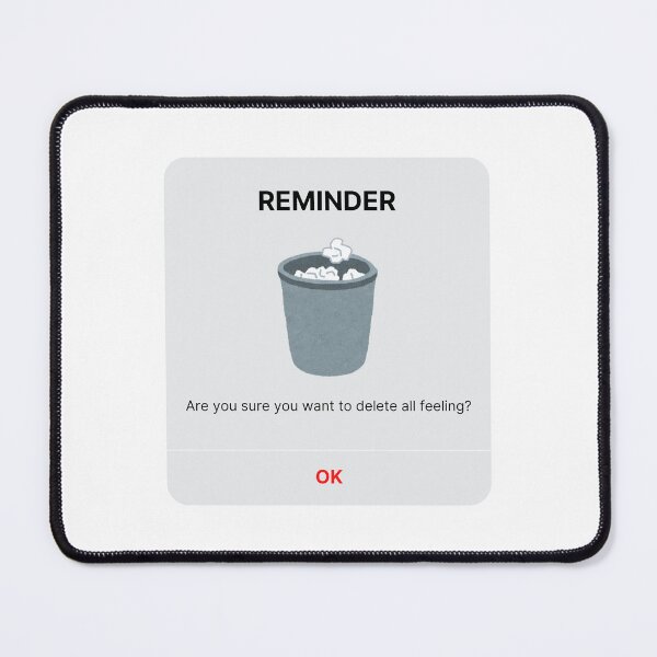 Item preview, Delete All Feeling | Minimalist Digital Reminder Pop-up designed and sold by AVO-SOURCE.