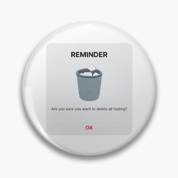Item preview, Delete All Feeling | Minimalist Digital Reminder Pop-up designed and sold by AVO-SOURCE.
