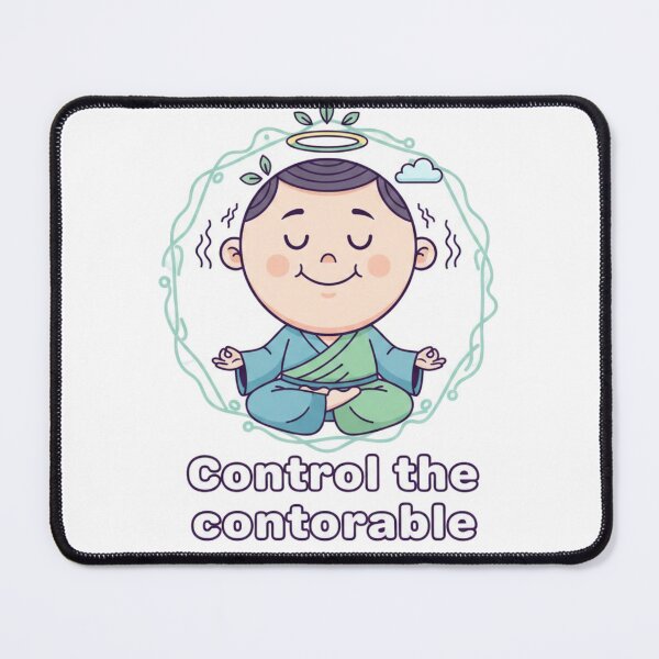 Item preview, Control the Controllable – Minimalist Cartoon Motivational Tee designed and sold by Imaginarium of Chaos falcon88 .