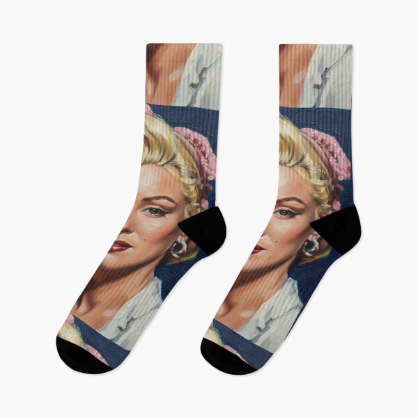 Item preview, Starlet Gaze: Marilyn Monroe Iconic Navy Portrait designed and sold by Art's Diner.