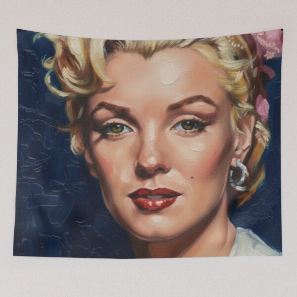 Item preview, Starlet Gaze: Marilyn Monroe Iconic Navy Portrait designed and sold by Art's Diner.