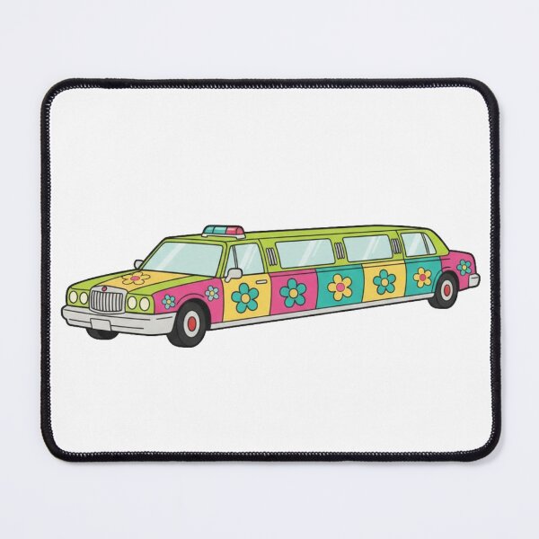 Item preview, 70s Retro Flower Power Limousine Sticker - Groovy Hippie Limo designed and sold by octozap.