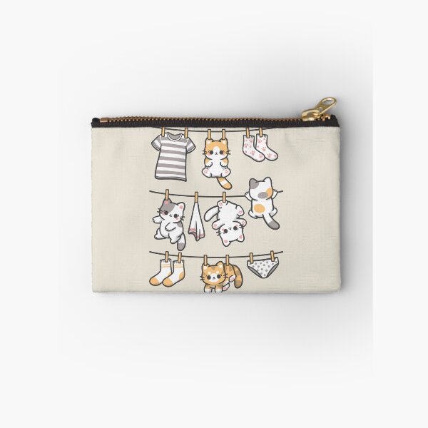 Item preview, Kitten Laundry Day - Cute Kawaii Cats on a Clothesline designed and sold by NemiMakeit.
