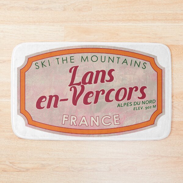 Item preview, Lans-en-Vercors, France, Alpes du Nord, Ski, textured skiing badge designed and sold by Wanderful-roads.