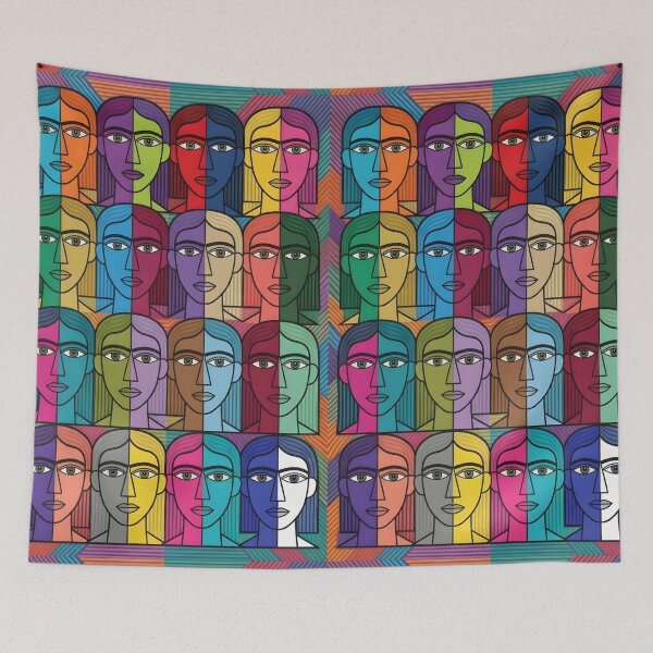 Item preview, Best Gift Vibrant Cubist Portraits Collection designed and sold by HommyOfficial.