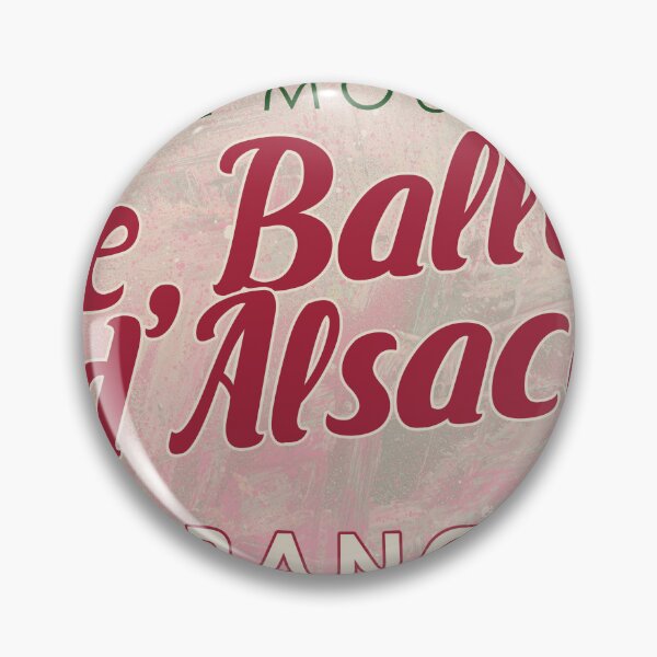 Item preview, Le Ballon d’Alsace, France, Vosges, Ski, textured skiing badge designed and sold by Wanderful-roads.