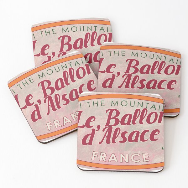 Item preview, Le Ballon d’Alsace, France, Vosges, Ski, textured skiing badge designed and sold by Wanderful-roads.