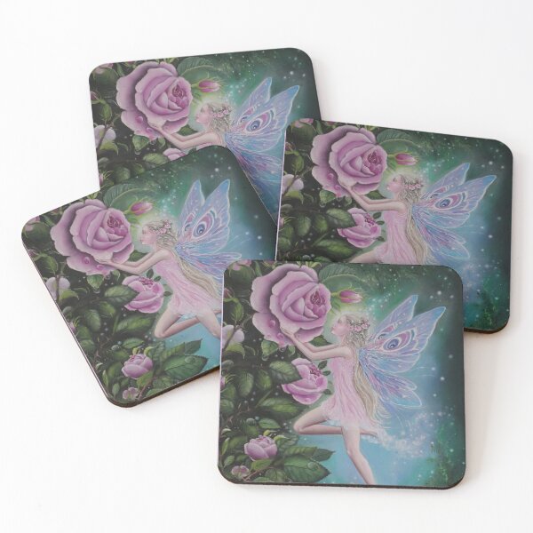 Item preview, Pink rose  fairy faerie fantasy  designed and sold by Gabriella  Szabo.