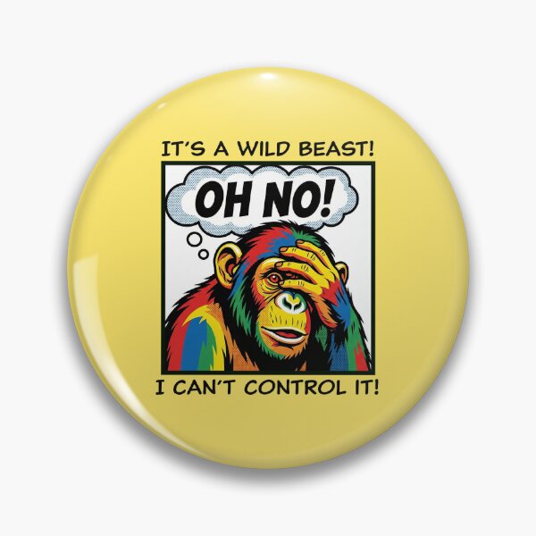Item preview, Portrait of the Artist as a Young Primate: Serious Chimpanzee Art Print designed and sold by FreiherrPK.