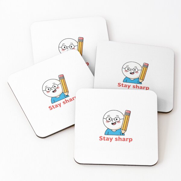 Item preview, Stay Sharp – Funny Cartoon Motivational Tee designed and sold by Imaginarium of Chaos falcon88 .