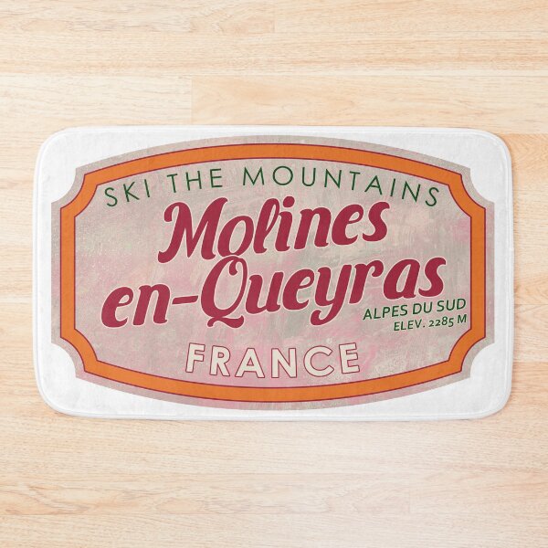 Item preview, Molines-en-Queyras, France, Alpes du Sud, Ski, textured skiing badge designed and sold by Wanderful-roads.