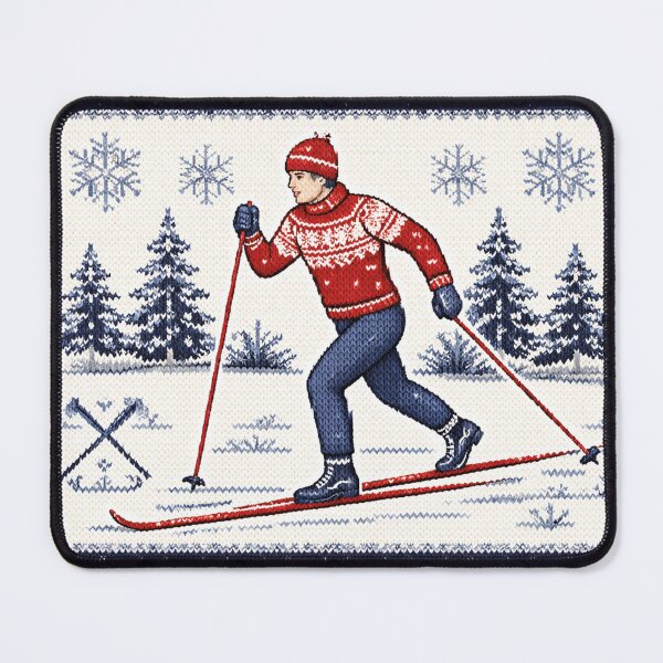 Item preview, Cross-country skiing, winter sports, adventure, knitting pattern design designed and sold by Mauswohn.