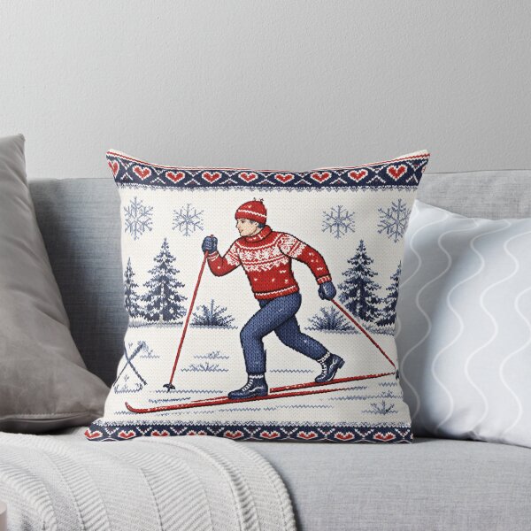 Item preview, Cross-country skiing, winter sports, adventure, knitting pattern design designed and sold by Mauswohn.