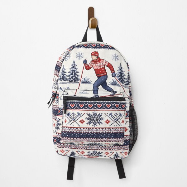 Item preview, Cross-country skiing, winter sports, adventure, knitting pattern design designed and sold by Mauswohn.