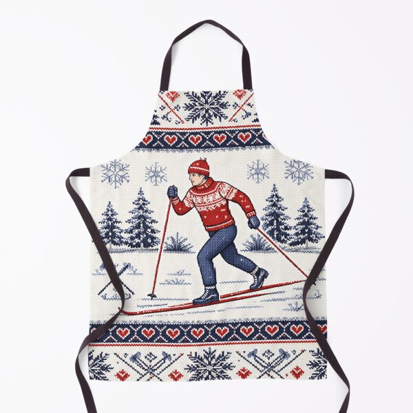 Item preview, Cross-country skiing, winter sports, adventure, knitting pattern design designed and sold by Mauswohn.