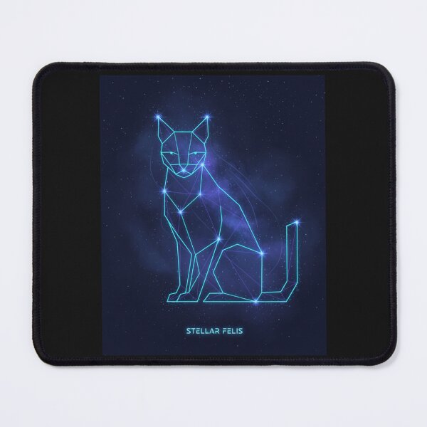 Item preview, Geometric Indigo Cat Constellation Nebula Galaxy Art designed and sold by Dariusz.K.