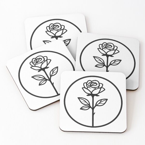 Artikelvorschau, Minimalistische Linienzeichnung von Rosen und Wildblumen entworfen und verkauft von FloraLineStudio.