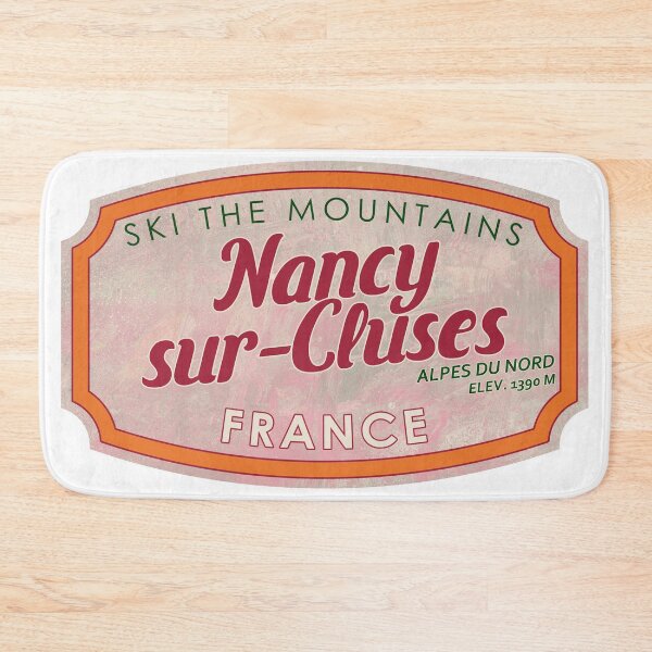Item preview, Nancy-sur-Cluses, France, Alpes du Nord, Ski, textured skiing badge designed and sold by Wanderful-roads.