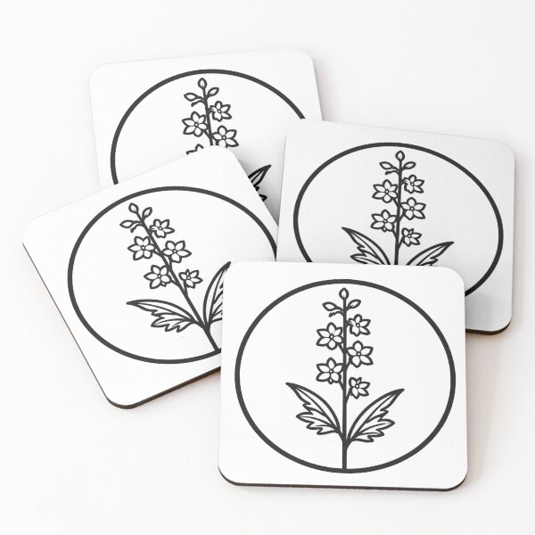 Artikelvorschau, Minimalistische Rittersporn-Wildblumen-Linienzeichnung entworfen und verkauft von FloraLineStudio.